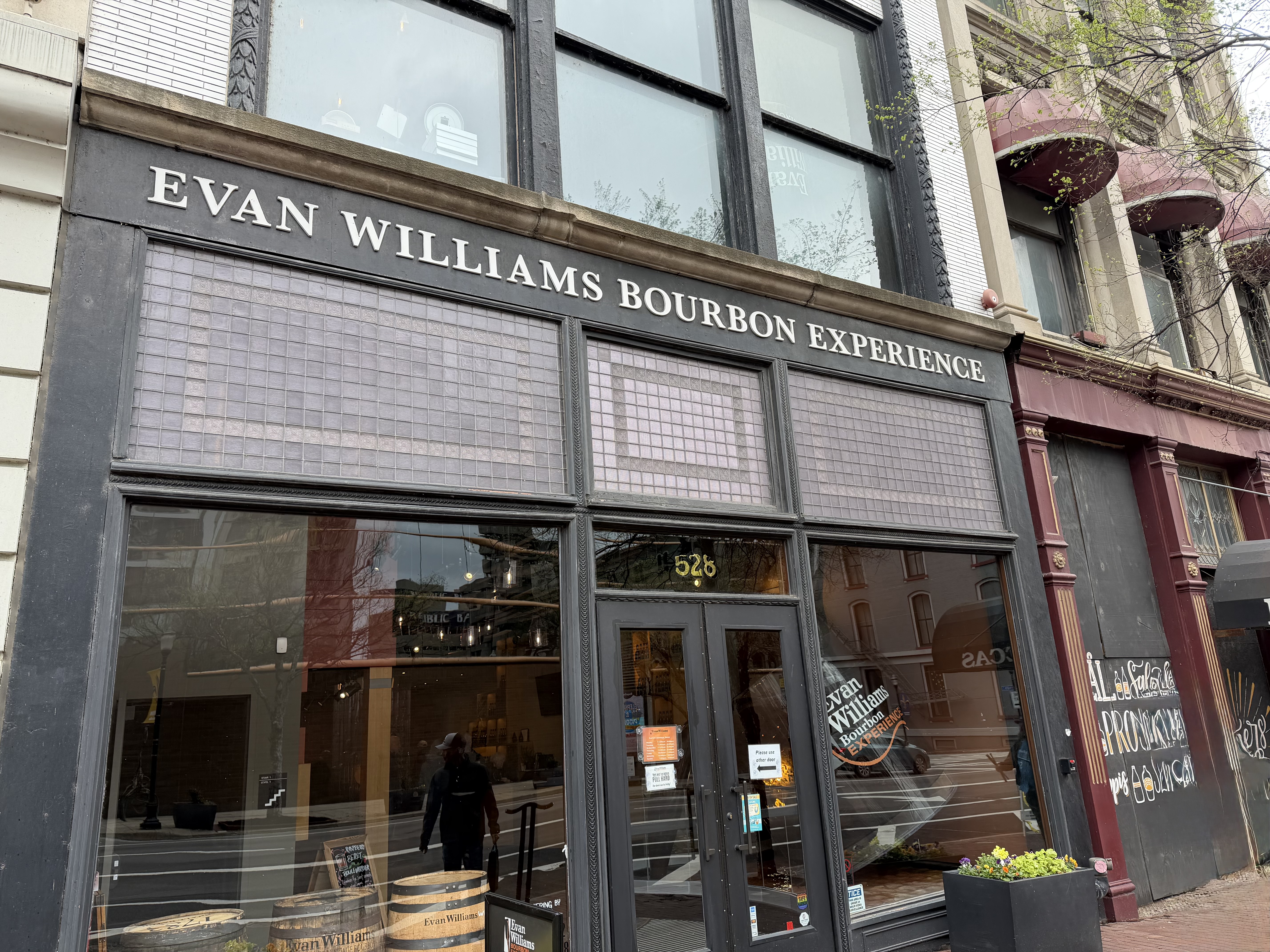 Evan Williams Bourbon Experience exterior on Louisville's Whiskey Row