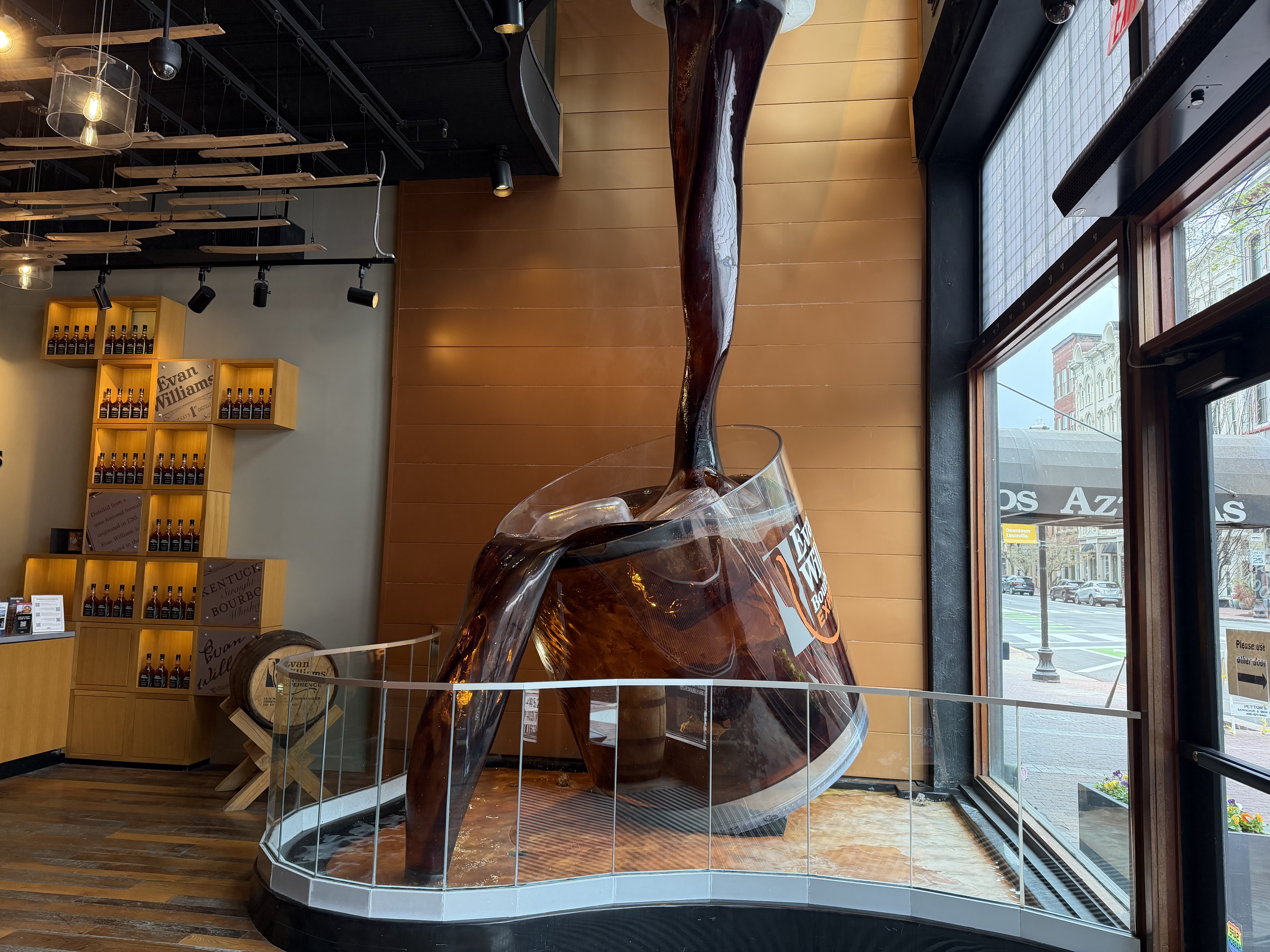 Inside the Evan Williams Bourbon Experience tasting room and exhibits