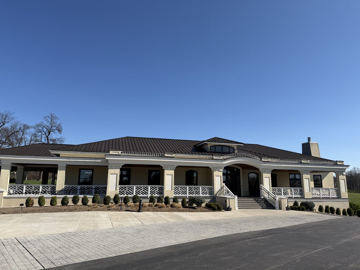 Four Roses Distillery full exterior showing the Spanish Mission architecture