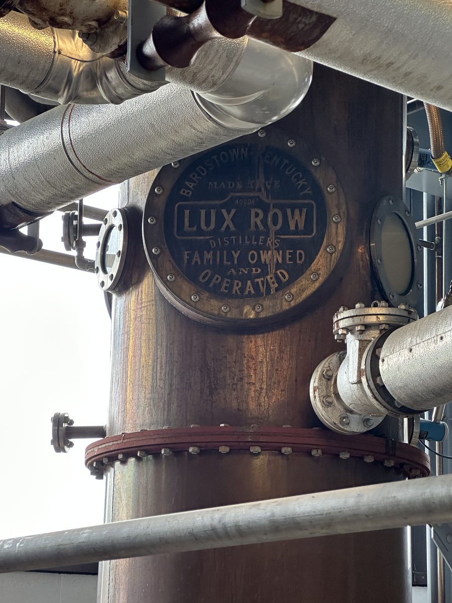 Lux Row Distillers Family Owned and Operated still plate