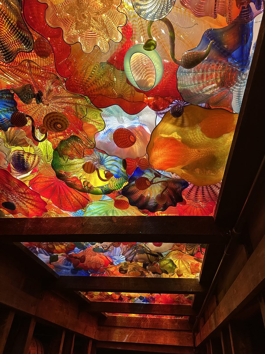 Chihuly glass ceiling installation inside Maker's Mark Distillery
